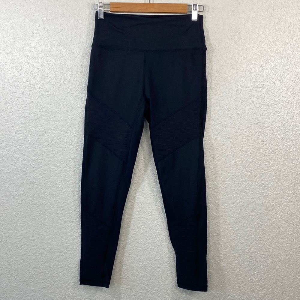 Zyia Momentum Black Moto 7/8 Leggings size 8-10 - Picture 2 of 10